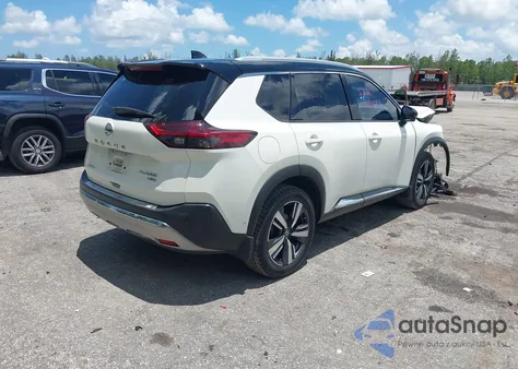 2021 Nissan Rogue Platinum Intelligent Awd из США, поврежденный, VIN JN8AT3DD5MW321758